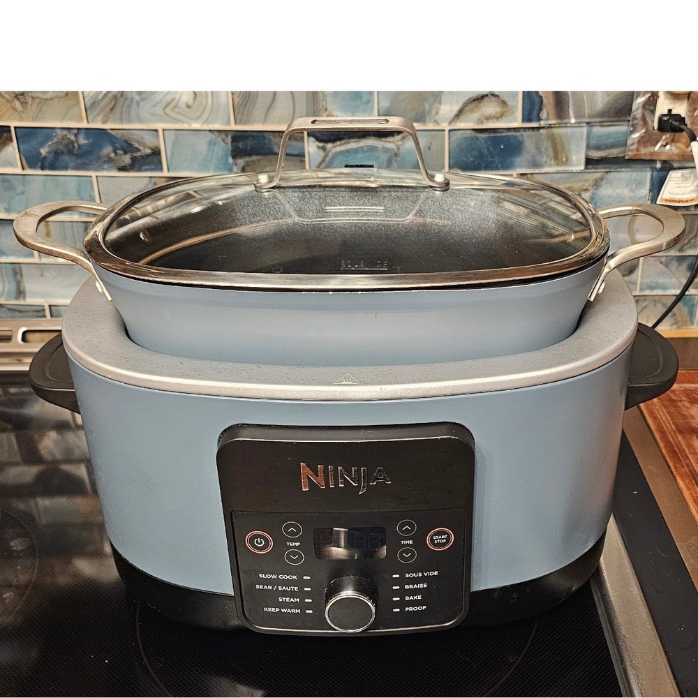 Ninja Foodi PossibleCooker PRO 8.5 Qt Multi-Cooker MC1001 Sea Salt Blue 8-in-1
